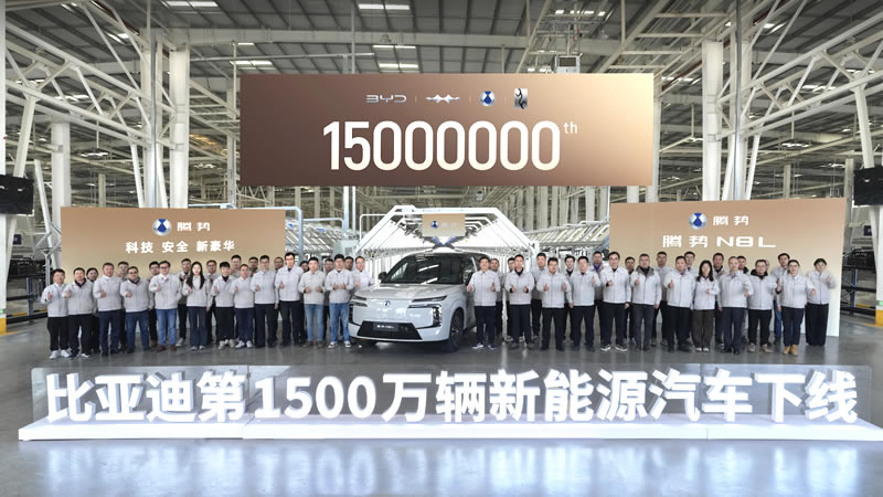BYD rompe el tablero mundial: 15 millones de unidades producidas en un tiempo récord