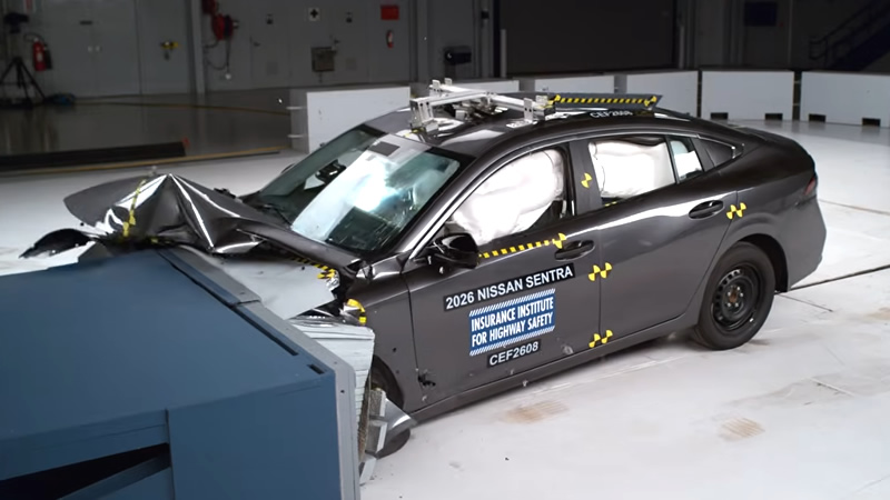 Nissan Sentra 2026 obtiene la máxima calificación TOP SAFETY PICK+ del IIHS