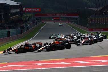 Parrilla de salida del Gran Premio de Bélgica 2025