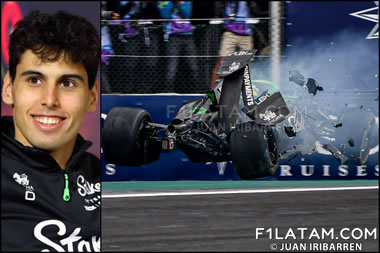 Gabriel Bortoleto: ''Tuve suerte y fui bendecido por salir ileso de mi accidente''