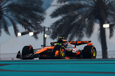 Norris de nuevo fue el más veloz y emite una alerta a sus rivales - Reporte Pruebas Libres 2 - GP de Abu Dhabi