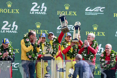 De la mano de Robert Kubica, Ferrari gana por tercera vez consecutiva las 24 Horas de Le Mans