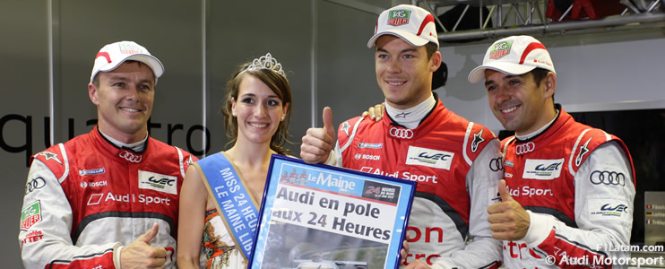 Audi logra histórica pole position de un híbrido en las 24 Horas de Le Mans
 