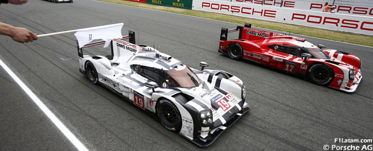 Hülkenberg, Bamber y Tandy logran la victoria en las 24 Horas de Le Mans con un Porsche 919 Hybrid
