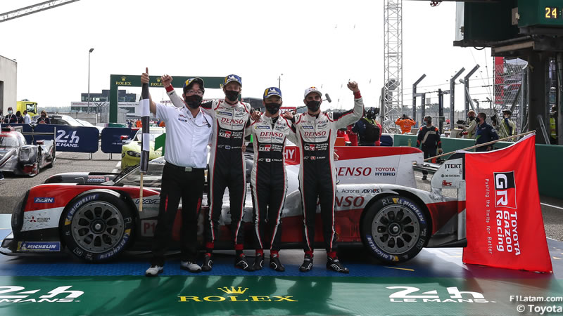 Nakajima, Buemi y Hartley logran tercera victoria consecutiva de Toyota en las 24 Horas de Le Mans 