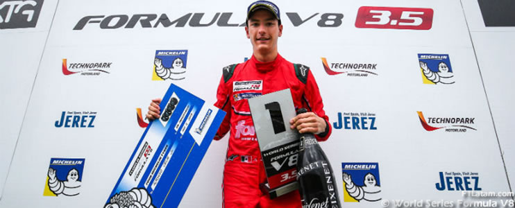 El mexicano Alfonso Celis Jr logra victoria y liderato en la World Series Fórmula V8 3.5