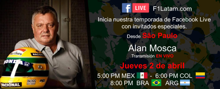 Con Alan Mosca inician transmisiones de F1Latam.com en Facebook Live con invitados especiales