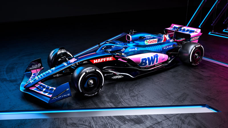 Alpine presenta el nuevo auto de Fernando Alonso y Esteban Ocon para la temporada 2022