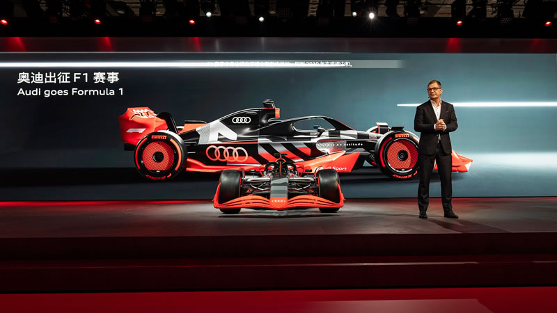 Audi presentó en el Salón del Automóvil de Shanghai su proyecto para Fórmula 1 