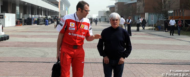 Interesante y divertido mano a mano entre Bernie Ecclestone y Stefano Domenicali 