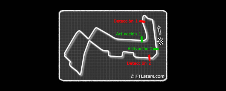 FIA anuncia las zonas de detección y activación del DRS en el Marina Bay Circuit