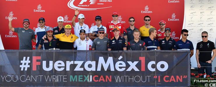 Pilotos, directivos y comunidad de la Fórmula 1 se unen para apoyar a México
 