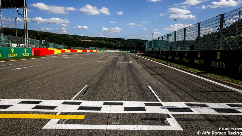 Grilla de partida del Gran Premio de Bélgica 2020 