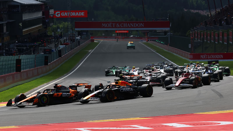 Parrilla de salida del Gran Premio de Bélgica 2025