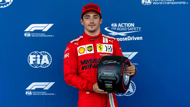 Pole para Leclerc en sesión accidentada en Bakú - Reporte Clasificación - GP de Azerbaiyán