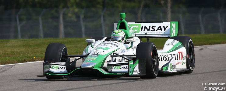 Cuarta posición para Carlos Muñoz en Mid-Ohio en una nueva válida de la IndyCar
