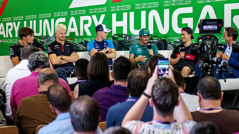 Pilotos y directivos convocados para las conferencias de prensa en el GP de Bélgica 
