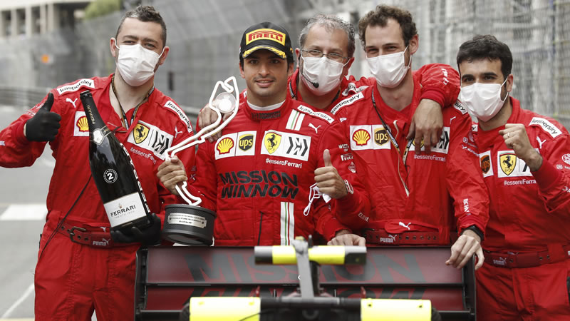 Carlos Sainz logra en el GP de Monaco su primer podio con la Scuderia Ferrari F1LATAM.COM