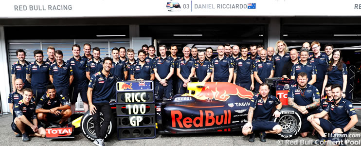 Daniel Ricciardo completa 100 GP