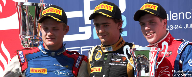 Triunfo del mexicano Esteban Gutiérrez en la Feature Race de la GP2 Series en Valencia 