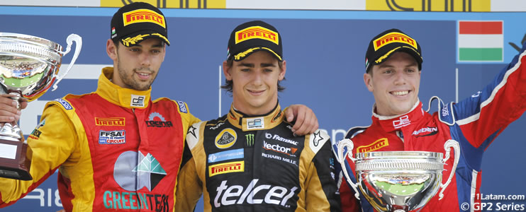Victoria del piloto mexicano Esteban Gutiérrez en la Sprint Race de la GP2 Series en Hungaroring 
