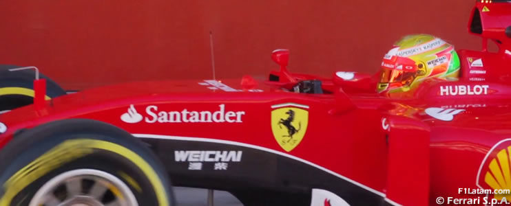 El mexicano Esteban Gutiérrez completó sus primeras vueltas en el nuevo Ferrari SF15-T 