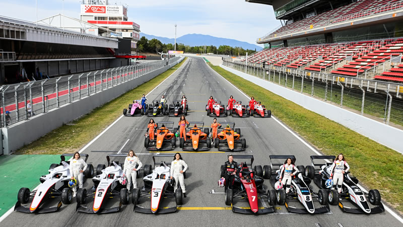 Se realizaron las primeras pruebas de la F1 Academy en el Circuit de Barcelona-Catalunya