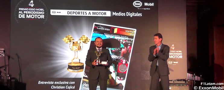 Doble galardón para F1Latam y Autos F1Latam en el 4º Premio Esso Mobil al Periodismo de Motor
 