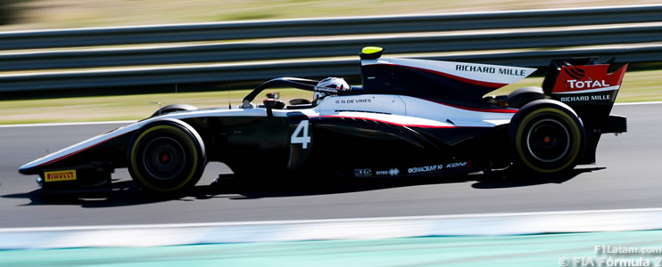 De Vries fue el más rápido en los primeros tests de pretemporada de la FIA Fórmula 2 en Jerez