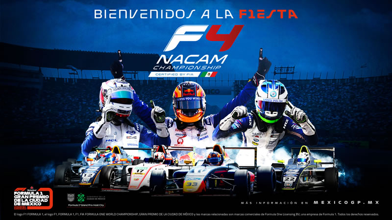FIA F4 NACAM por sexta ocasión será categoría soporte del GP de México de F1 