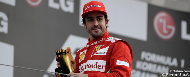 Podium para Alonso y sólido 'cuarto' puesto para Massa - Reporte Carrera - GP de Corea - Ferrari 
