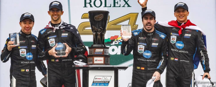 Alonso y su equipo lograron el triunfo en las 24 Horas de Daytona 