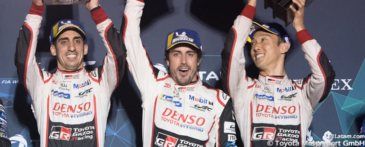 Alonso, Buemi y Nakajima de Toyota ganaron las 1000 Millas de Sebring del FIA WEC