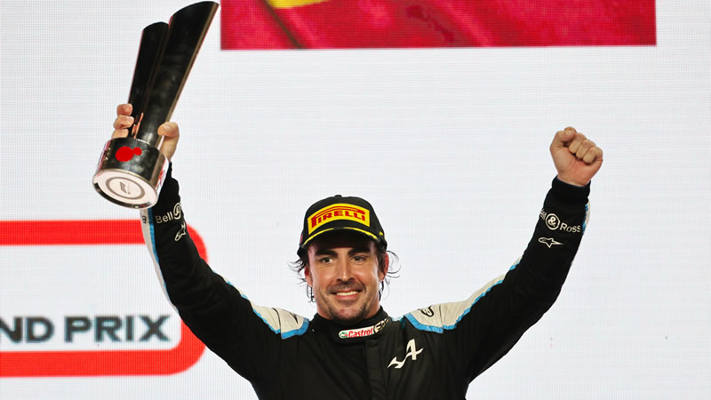 Fernando Alonso brilla con Alpine en el GP de Qatar y retorna al podio tras siete años 