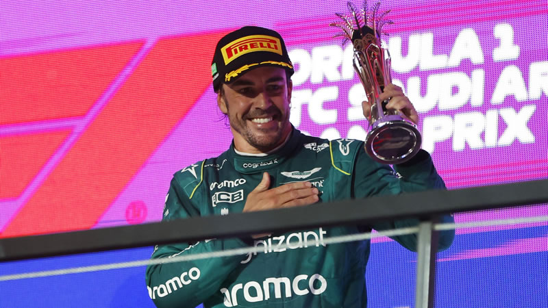 OFICIAL: Alonso recupera el tercer lugar en Jeddah y llega a 100 podios en la F1 