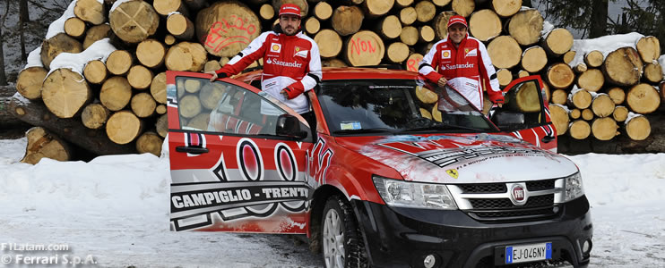 Alonso y Massa pasan de las playas de Brasil, a la nieve de Madonna di Campiglio
 