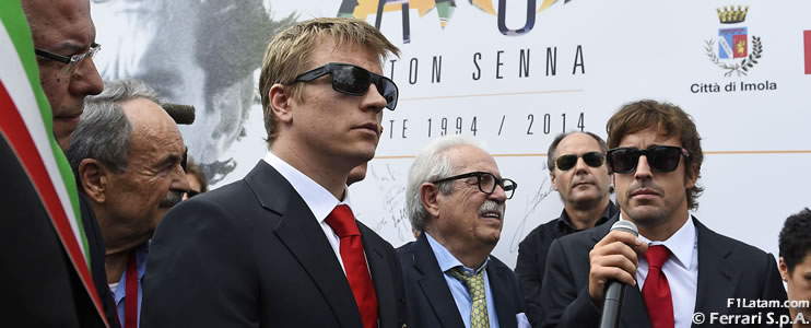 Alonso y Räikkönen le rindieron homenaje a Senna y Ratzenberger en Imola 
 