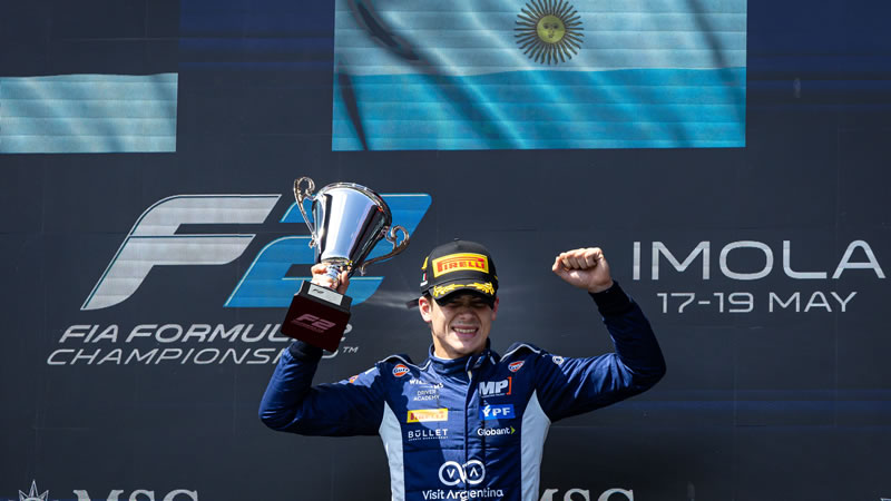 El argentino Franco Colapinto obtiene su primera victoria en FIA Fórmula 2