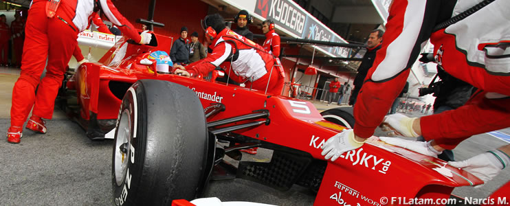 Preocupación en Ferrari por el rendimiento del F2012 durante la pretemporada en Jerez y Barcelona 