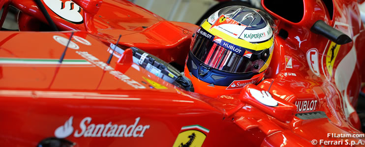 El español Pedro de la Rosa cumple su primera jornada como piloto de pruebas de Ferrari