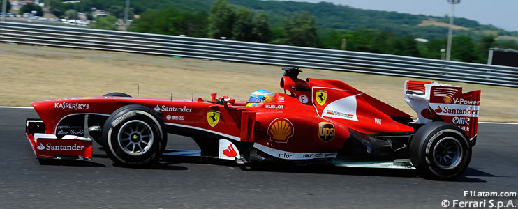 Cuarta y quinta posición para Alonso y Massa - Reporte Viernes - GP de Hungría - Ferrari 