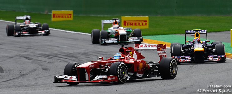 Gran recuperación de Fernando Alonso en Spa - Reporte Carrera - GP de Bélgica - Ferrari 