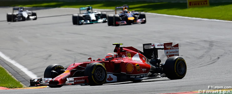 Kimi Räikkönen queda a un paso del podio - Reporte Carrera - GP de Bélgica - Ferrari

