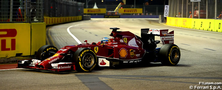 Quinta y séptima posición para Alonso y Räikkönen - Reporte Clasificación - GP de Singapur - Ferrari
