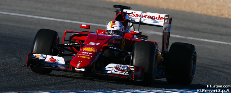 Sebastian Vettel con el nuevo Ferrari SF15-T fue el más rápido - Tests en Jerez - Día 1 