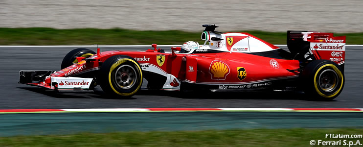Sebastian Vettel al comando de los entrenamientos - Tests en Barcelona - Día 1
