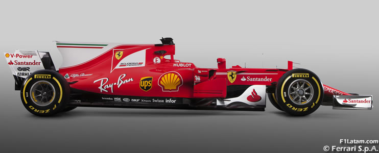 Ferrari presenta el nuevo SF70H de Sebastian Vettel y Kimi Räikkönen para 2017
