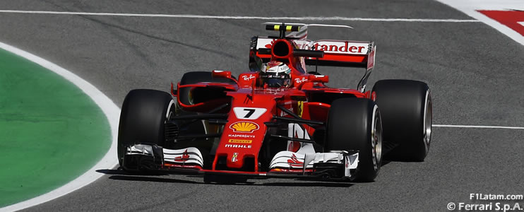 Räikkönen y Vettel tranquilos con el ritmo inicial del Ferrari SF70H en Barcelona