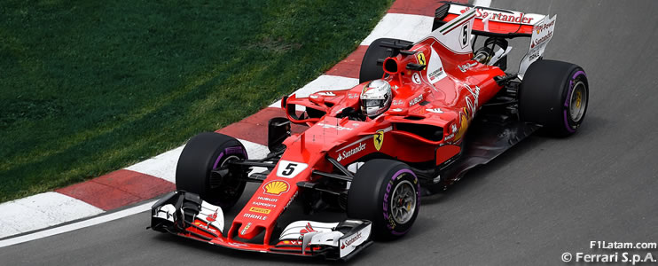 Vettel y Räikkönen dejan a los Ferrari SF70H como los más rápidos - Reporte Pruebas Libres 3 - GP de Canadá