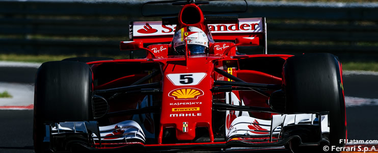Sebastian Vettel deja a Ferrari adelante nuevamente en Budapest - Test en Hungaroring - Día Final 